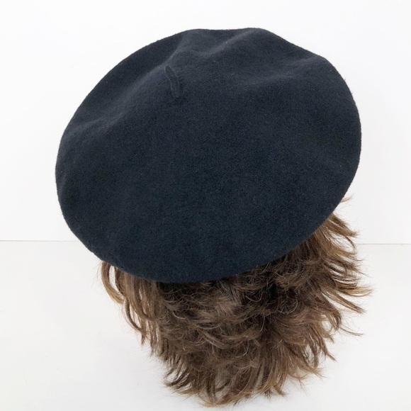 French black beret wool hat - Picture 10 of 11